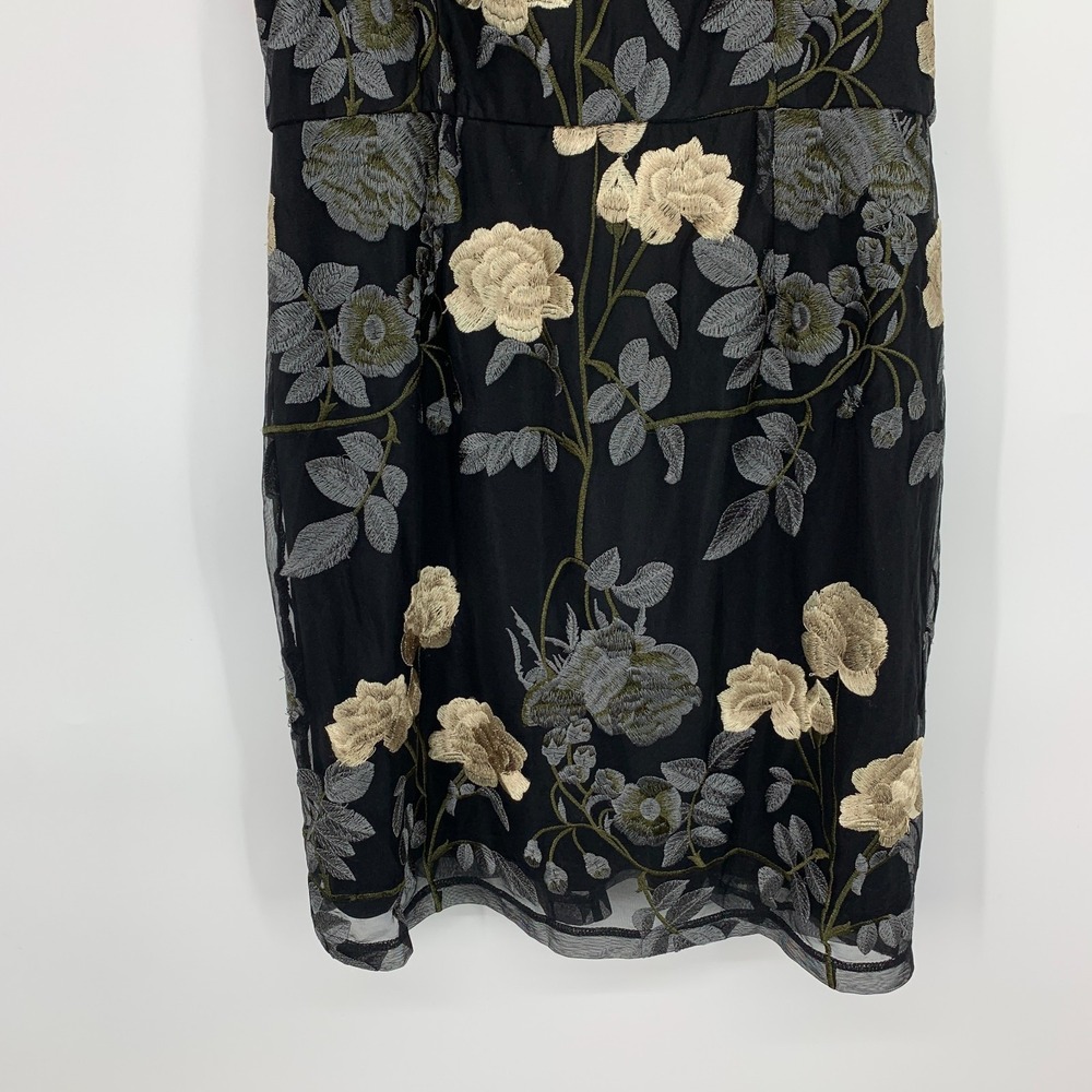 Lulus Dress Elston Black Floral Embroidered Mini Sleeveless Womens Size XL - Picture 7 of 13